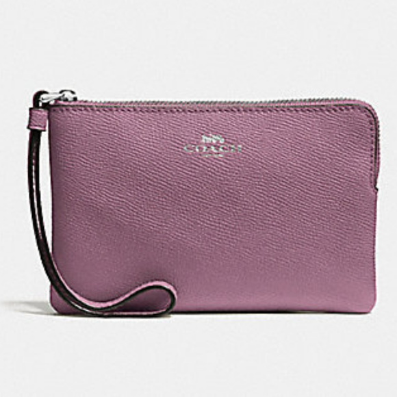 Coach Handbags - COACH CORNER ZIP WRISTLET (f58032) AZALEA/SILVER
